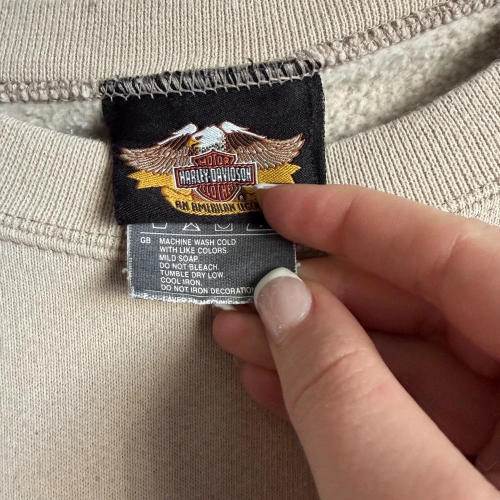 Vintage Harley Davidson 95th Anniversary Sweatshirt 1998 Tan Crewneck XL